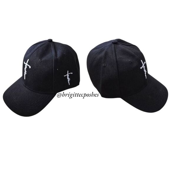 FAITH Unisex Black Adjustable Ball Cap - Picture 3 of 13
